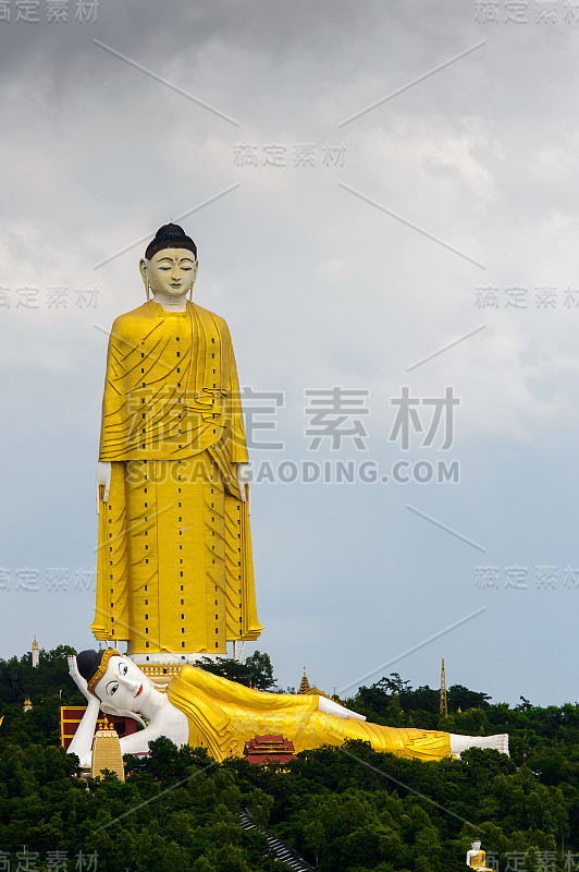 缅甸实皆区蒙育瓦乡摩哈菩提树塔堂，著名的佛教地区和寺院。