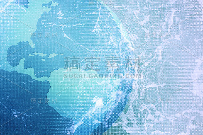 海水质地，蓝水色