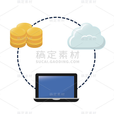 数据库设计，矢量图。