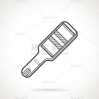 黑线矢量图标表示妊娠试验阳性