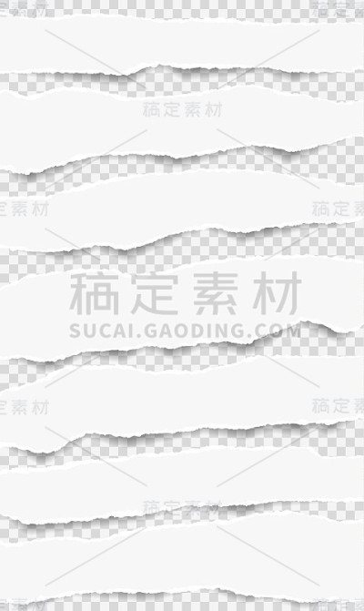 一片片撕破的白色空白便条，笔记本的纸条贴在灰色的方形背景上