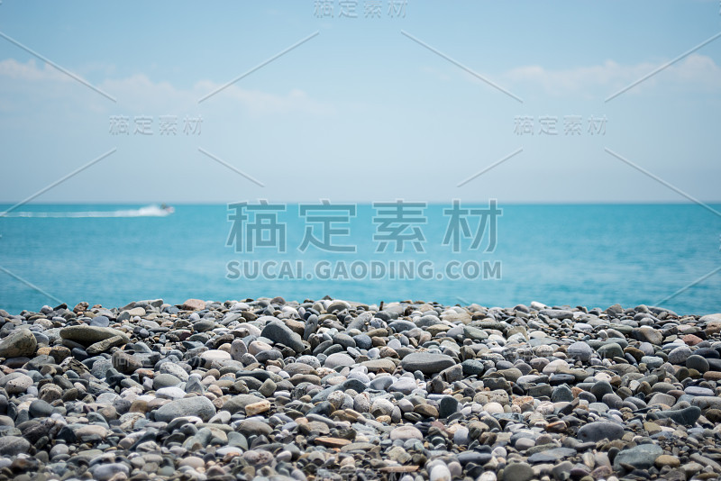 鹅卵石的海滩