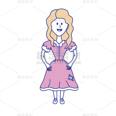 发型和衣着的漂亮女人