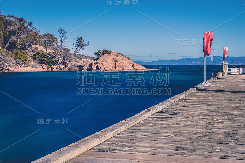 塔斯马尼亚州Coles湾的Freycinet码头