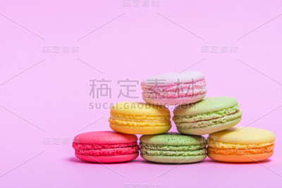 蛋白杏仁饼干特写镜头