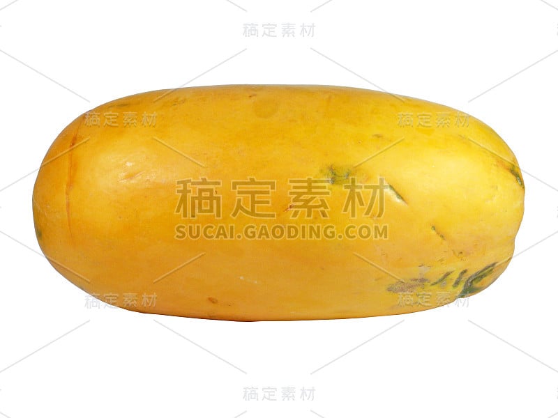 番木瓜(Carica Papaya)孤立在白色背景