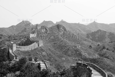中国的长城。长城遗产的偏远和非旅游部分