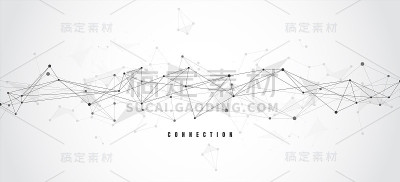 Abstract connecting dots and lines with geometric 