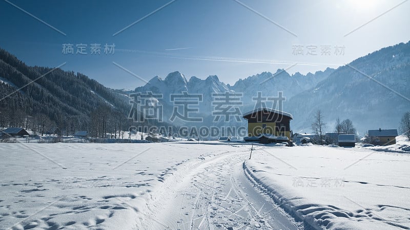 Gosau Mittertal的越野滑雪跑道