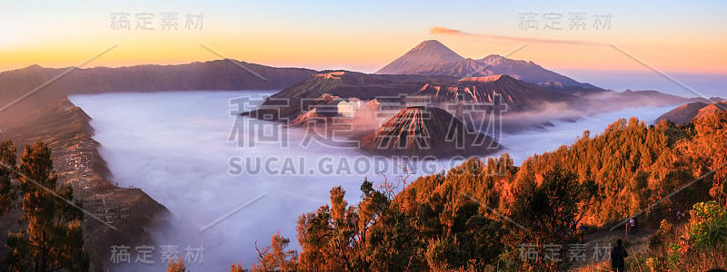 腾格里塞缪国家公园的布罗莫山全景