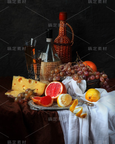 青鱼配白葡萄酒