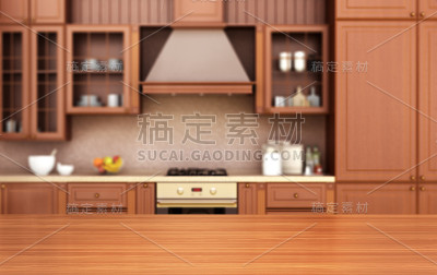 厨房的背景