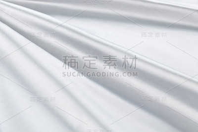 白色豪华丝绸，波浪织物