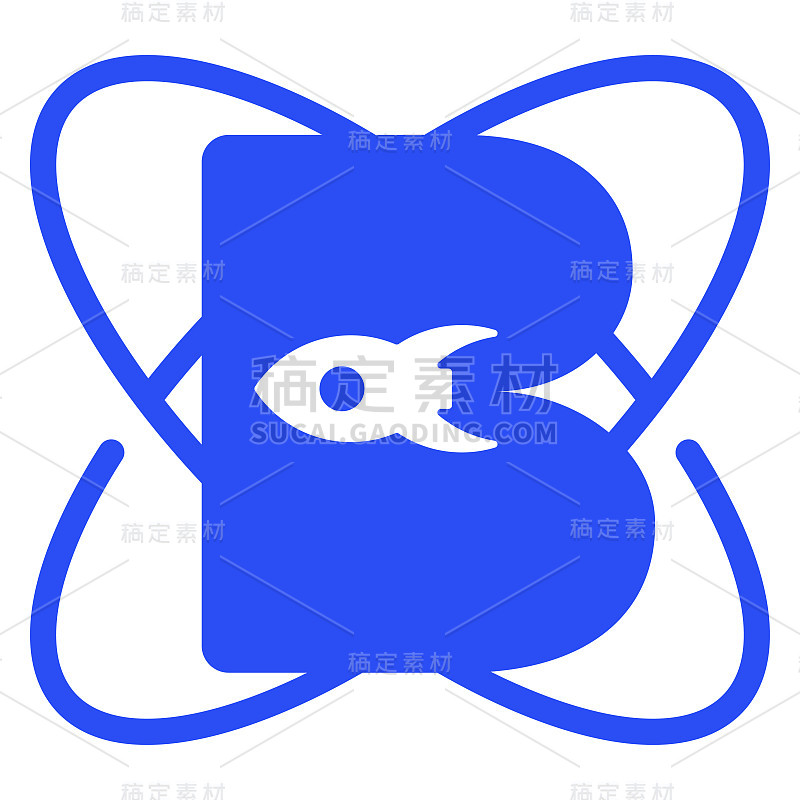 太空部队图标b设计最初的星系火箭矢量孤立