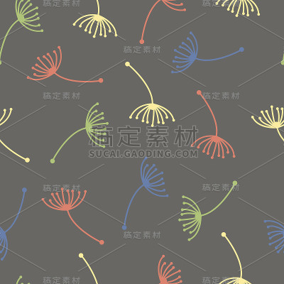 花卉无缝模式。适合壁纸，图案填充，网页背景，表面纹理。