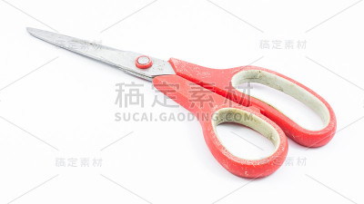 红色的剪刀孤立