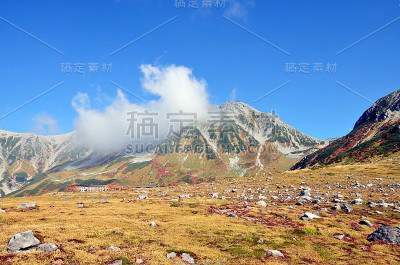 在秋天的田山。Murododaira