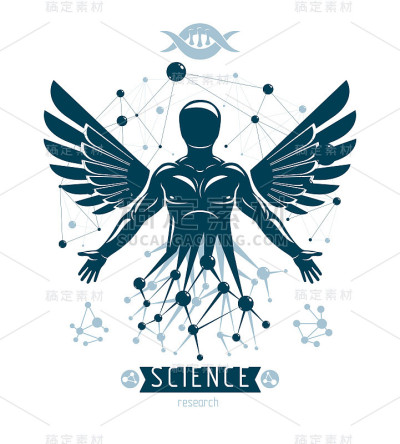 Vector graphic illustration of human being, indivi