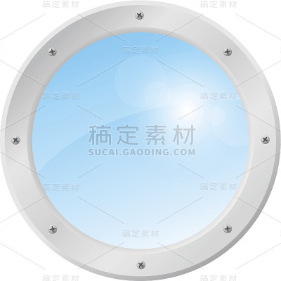 飞机的舷窗，晴朗的天空