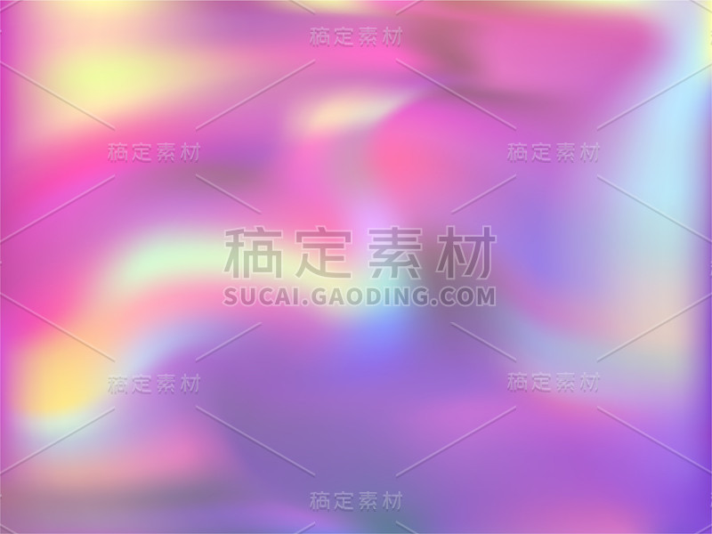 全息梯度氖矢量插图。