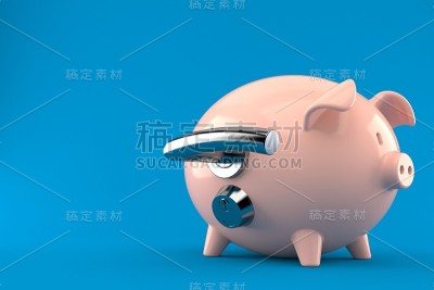 有门把手的储蓄罐
