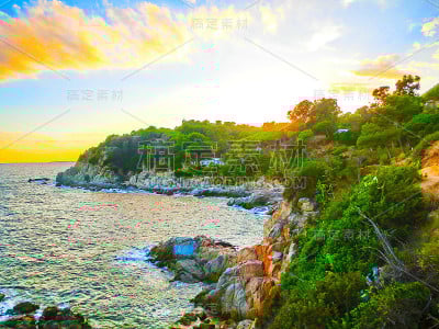 科斯塔布拉瓦的海滩