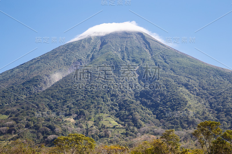 康塞普西翁火山从梅特佩岛，尼加拉瓜