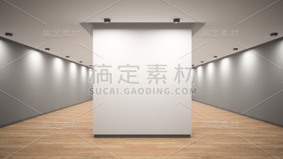 空画廊内部3D渲染
