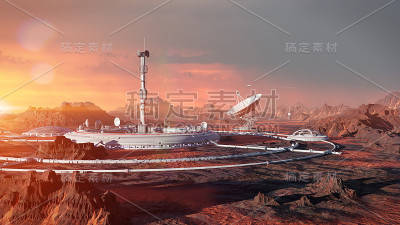 这是这颗红色星球上第一个沙漠地带的火星殖民地