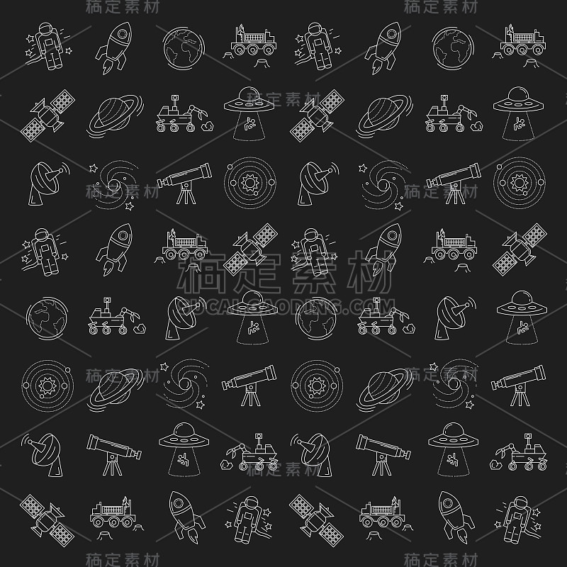 向量组的空间和天文学图标