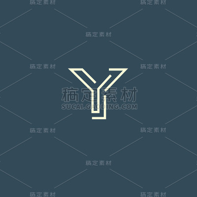 字母y元素的数字线设计