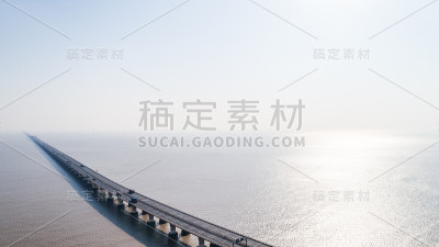 跨海大桥鸟瞰图，东海大桥