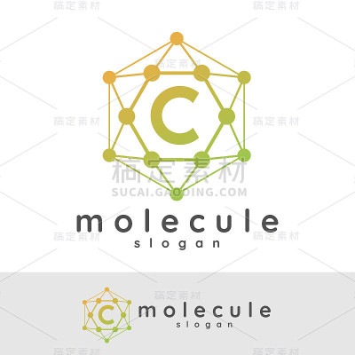 分子首字母C图标设计