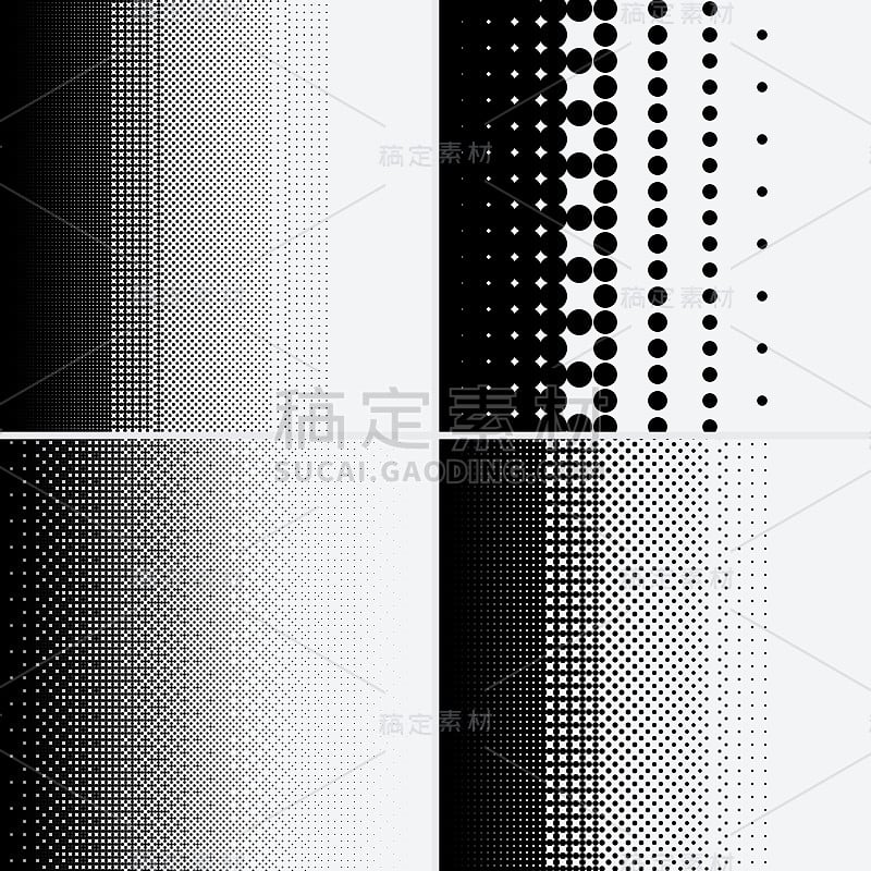 白色背景上的半色调点