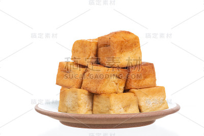 小吃和甜点，中国传统的油炸豆腐或油炸豆腐