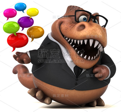 有趣的Trex - 3D插图