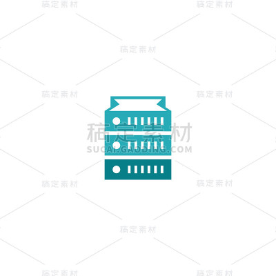 托管商店标识设计，服务器商店标识模板向量