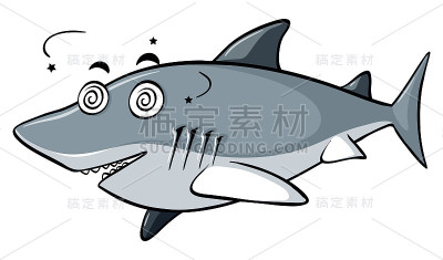 蓝鲨晕眩的脸