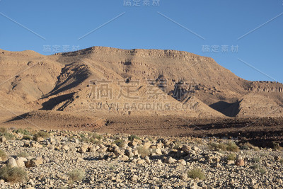 摩洛哥的山地沙漠景观