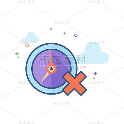 Flat Color Icon - Clock