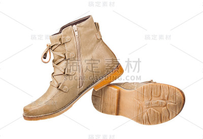优雅的棕色新鞋
