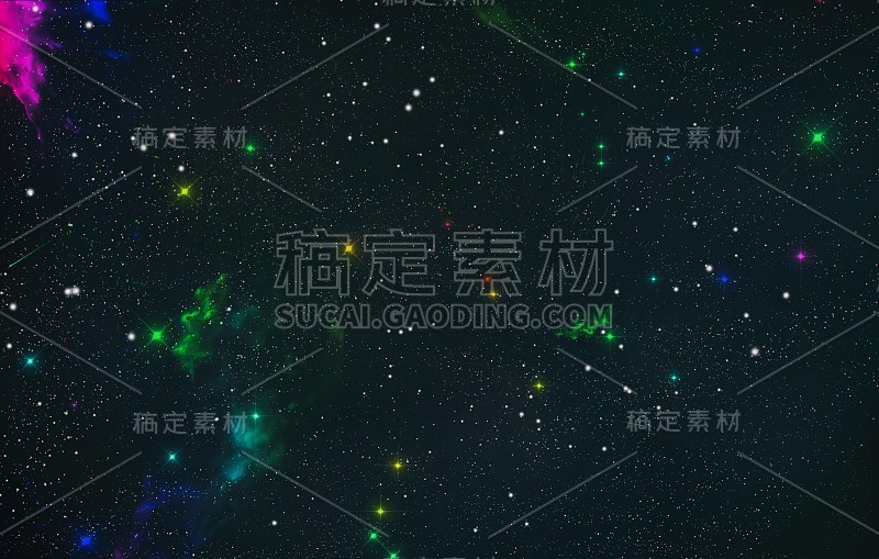 无限美丽的宇宙，深蓝色和粉红色的背景与星云，星团在外层空间。