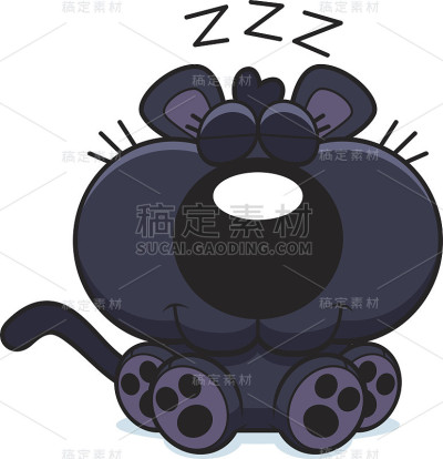 卡通豹打盹
