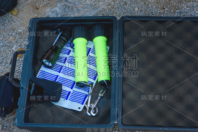 海上的潜水设备。总体规划。
