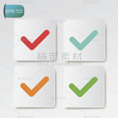 复选标记按钮,向量