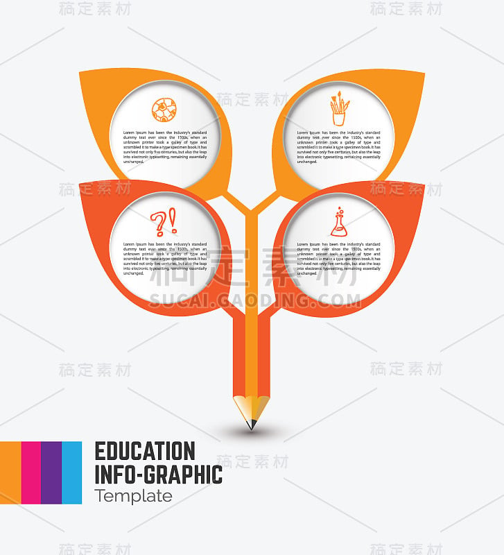 教育和学习信息图形模板