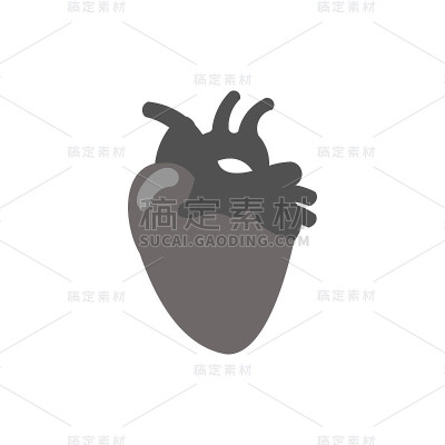 人类心脏艺术矢量插图。药物设计背景