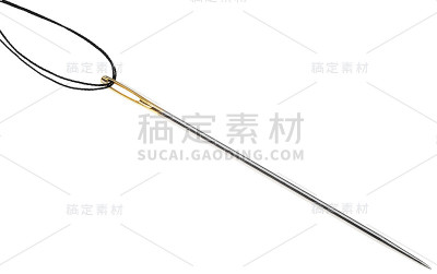 有线穿过针眼的针