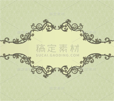 复古框架上无缝锦缎背景