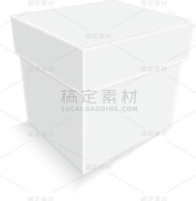 空的白色纸盒孤立